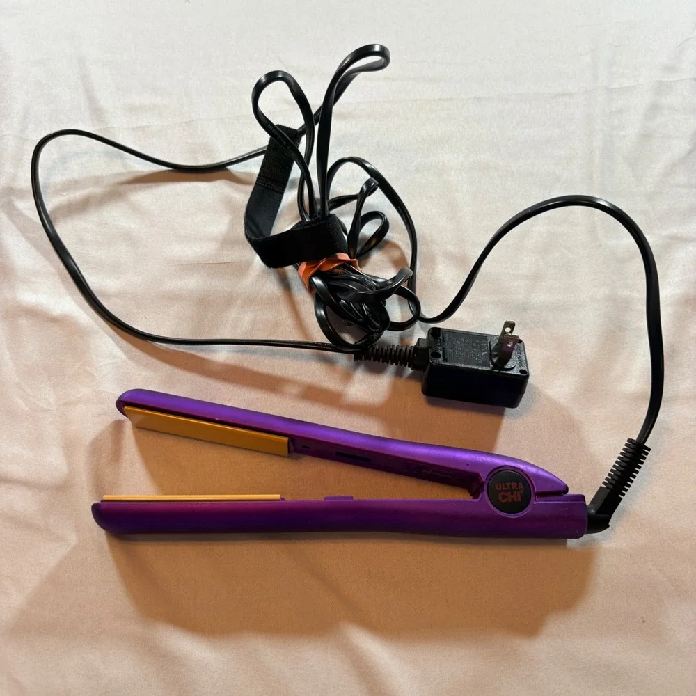 Ultra CHI Hair Straightener Purple 1 Inch Ceramic Flat Iron Professional Styling